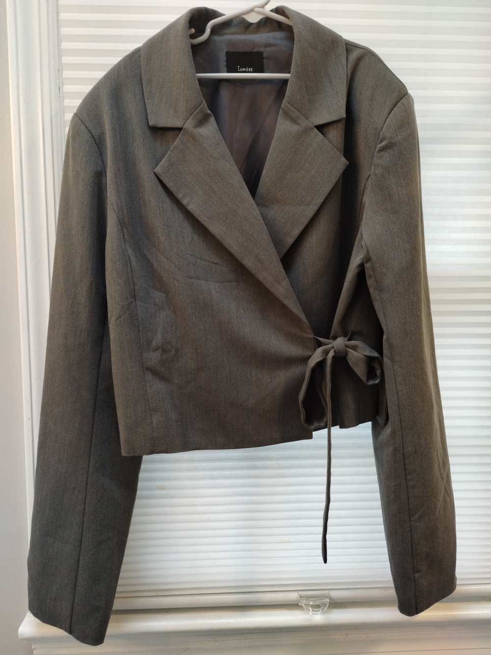 Lumiere Cropped Wrap Blazer Jacket